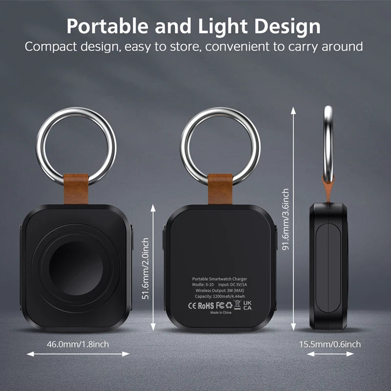 Portable Magnetic Watch Charger for Apple & Samsung Fast Charging Tidesmit