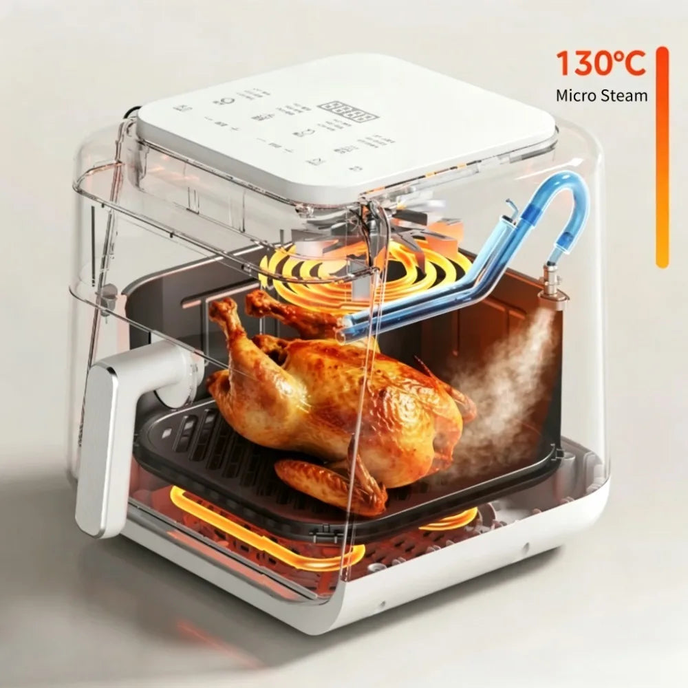 Midea 6.5L Air Fryer Steam Oven Combo 2050W Large Capacity Kitchen Appliance Oil Free Health Cooker Automatic Stirring 220V