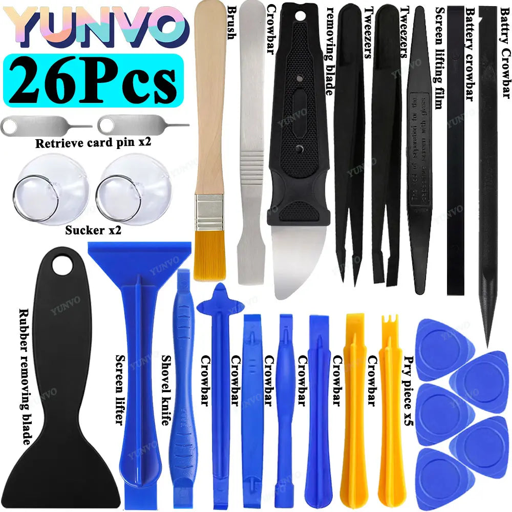 Professional Mobile Phone Repair Tool Kit, Precision Screwdriver Set for iPhone Android, Multi-Function Disassembly Opening Tool