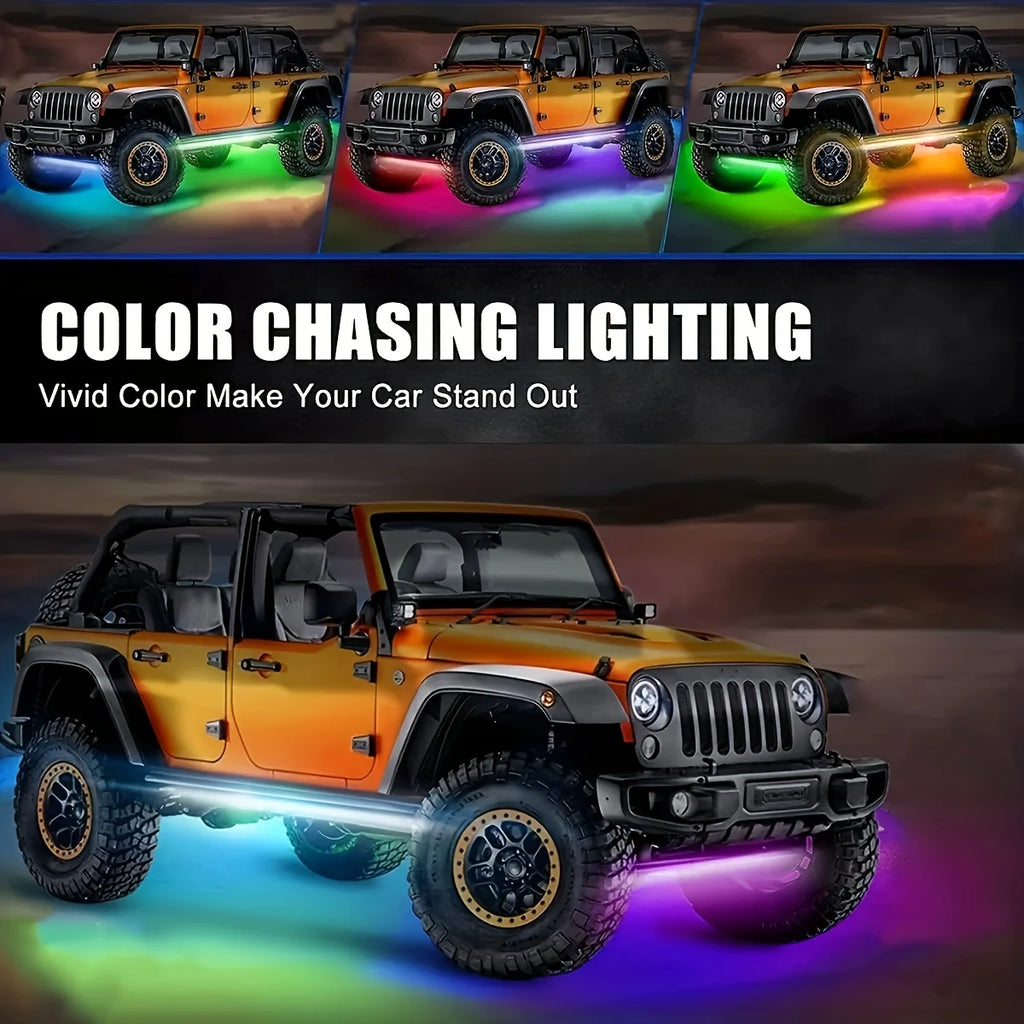 RGB Car Underglow Lights - Smart App Controlled LED Neon Kit Tidesmit