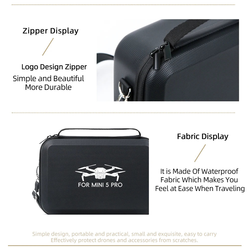 DJI Mini 5 Pro Carrying Case | Hard Shell Shoulder Storage Bag Tidesmit