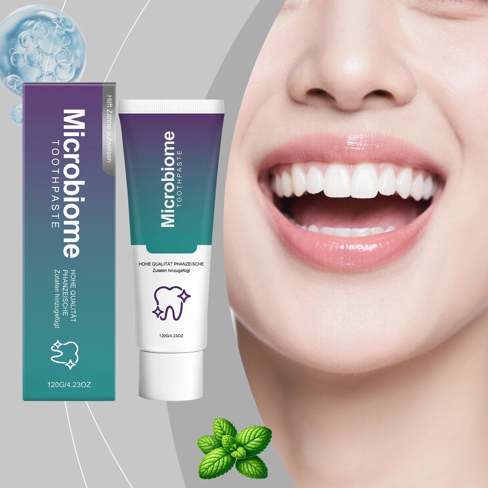 Tidesmit mint toothpaste for teeth whitening and daily gentle oral care to freshen breath