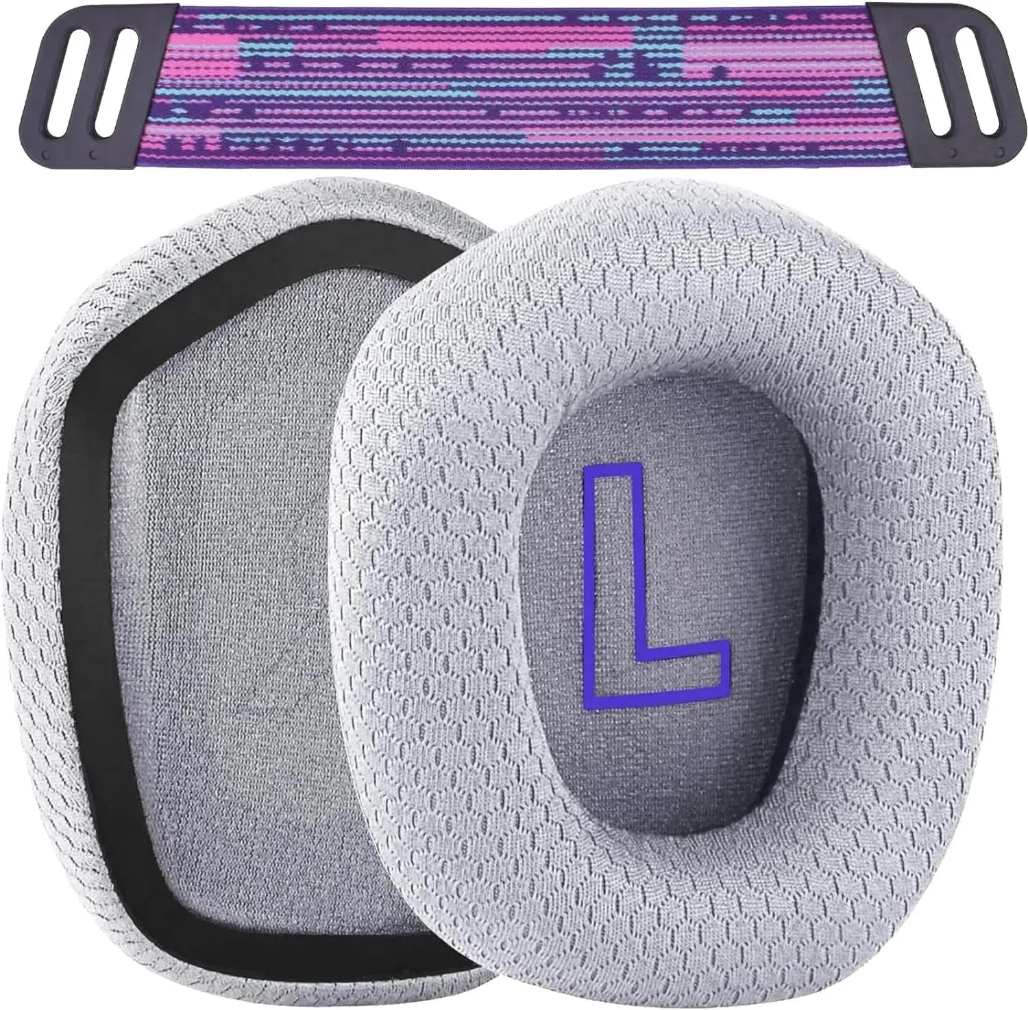 G733 Mod Kit Replacement Earpads and Headband Compatible with Logitech G733 Lightspeed Wireless Gaming Headset grey Tidesmit