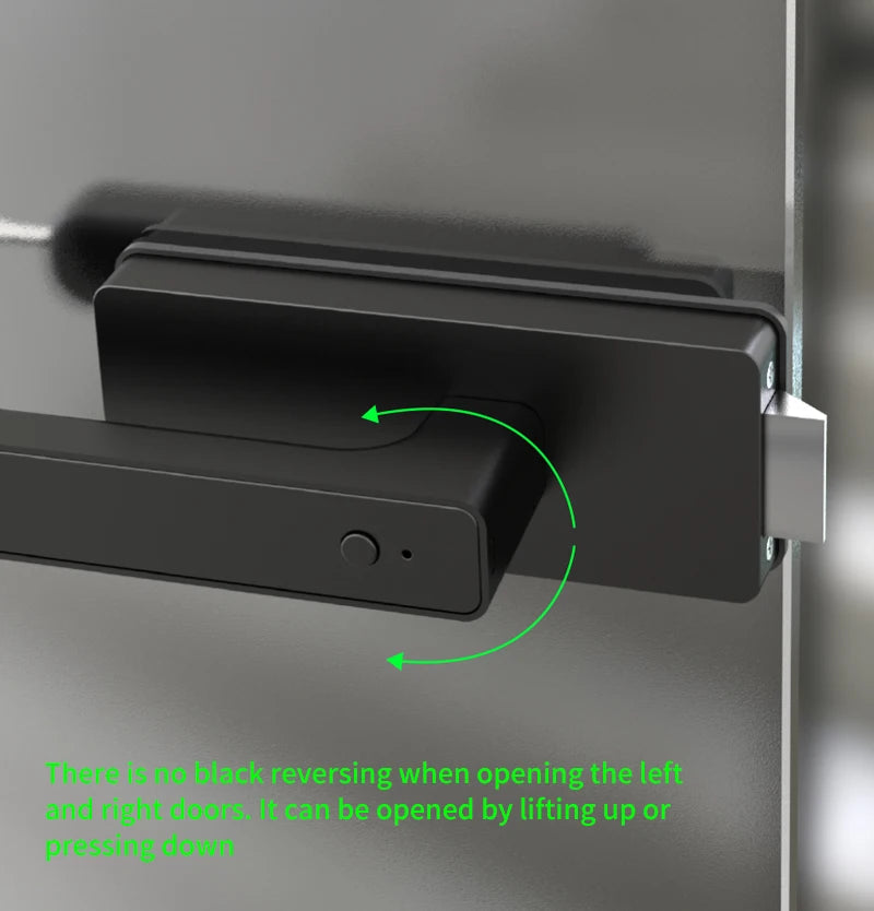 Smart Aluminum Alloy Glass Door Knobs Rotation Lock With Tuya App + Key Knobset Handle Metal Door Knob Lock For Bedroom Bathroom