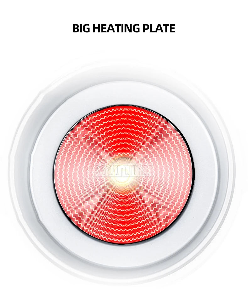 Portable electric multi-cooker heating plate with red coil-style heat element