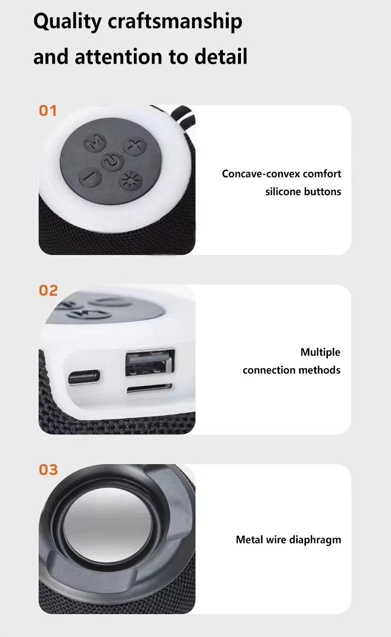 Lenovo Mini Bluetooth Speaker With Lanyard Portable Outdoor Home Mini Speaker With Deep Bass Travel Essentials For Friend Gift