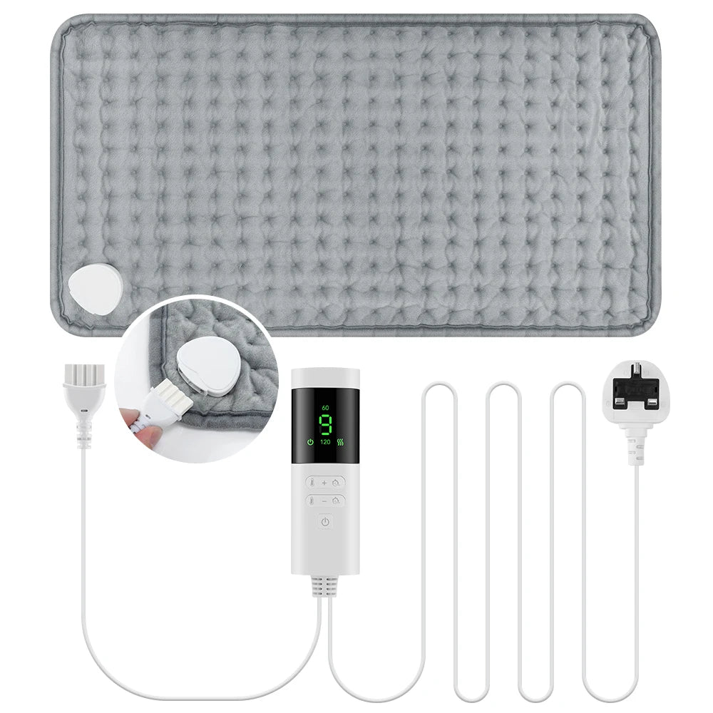 Electric Heating Pad for Back Pain Relief - 9 Heat Settings | Tidesmit Back Massage Instrument UK Plug Tidesmit