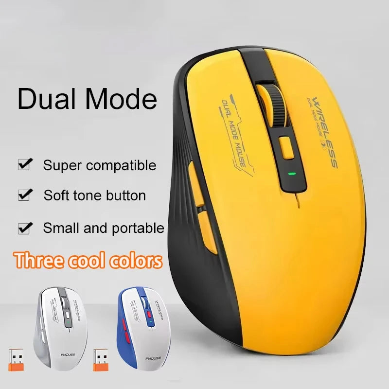 M303L Bluetooth Wireless Mouse 2.4G Dual Mode 1600 DPI Silent Tablet Notebook PC Office Portable Mouse For Android ios
