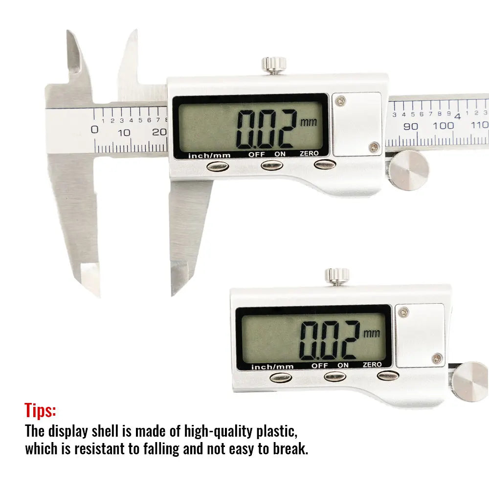 6 Inch 150mm Digital Vernier Caliper Stainless Steel Micrometer Measuring Tool Depth Ruler