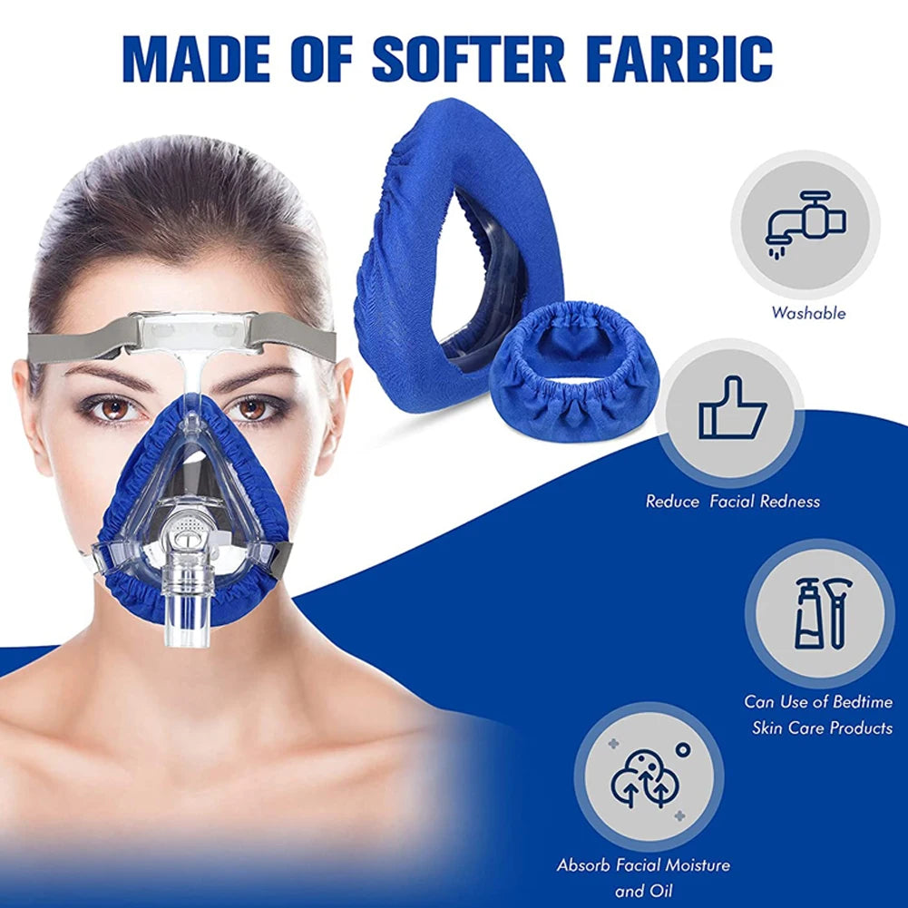 CPAP Mask Liners for Full Face Masks Moisture Wicking, Pressure Reducing, Comfort Enhancing,Washable,Cotton Cover