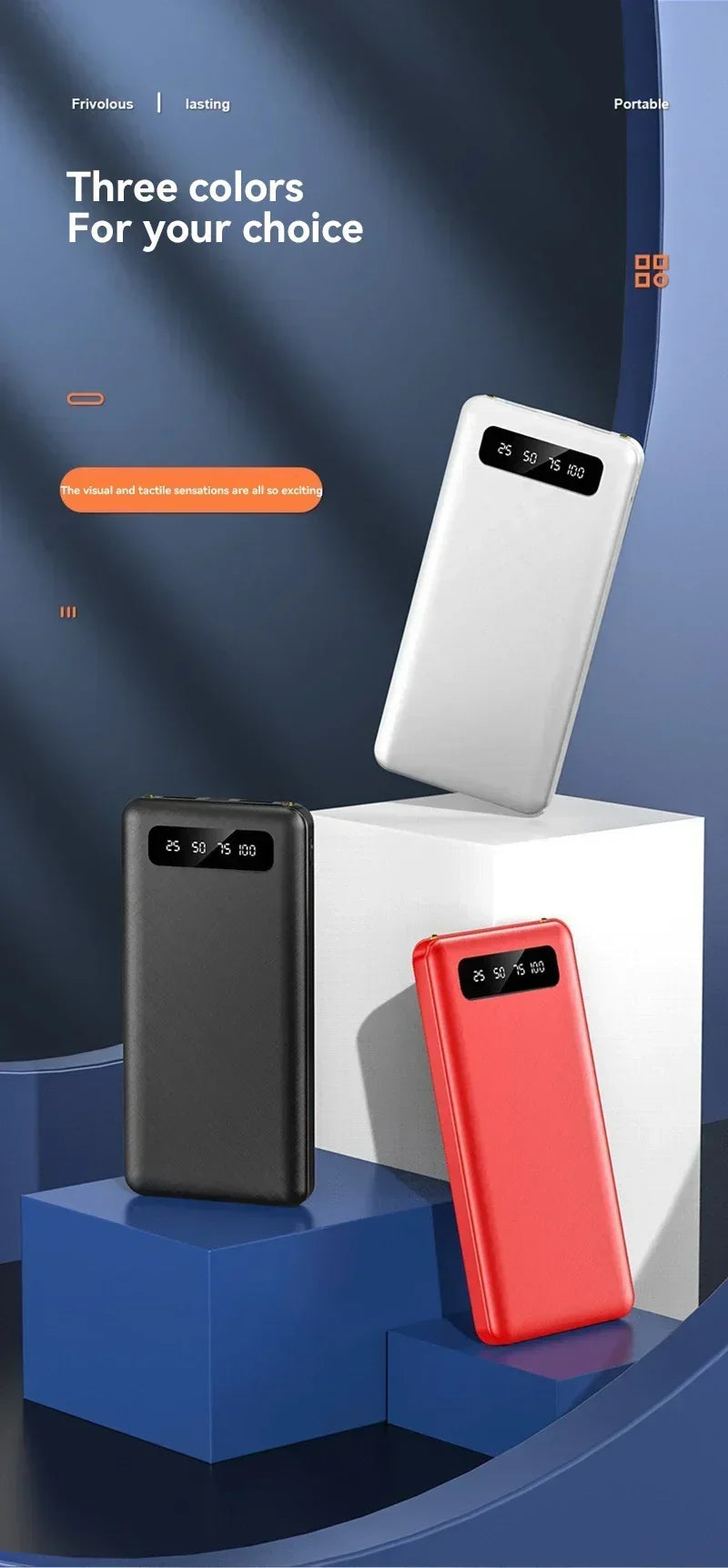 Tidesmit 200000mAh Portable Power Bank - 120W Fast Charging PD Battery Tidesmit