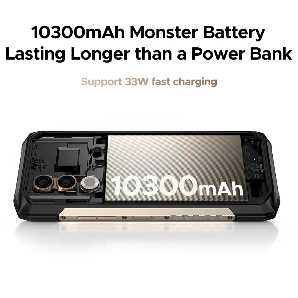 【Brand+】World Premiere DOOGEE Blade20 Turbo 5G Rugged Phone Android 15 Gemini Al 6.6'' HD+ 8GB 256GB AI Dual Camera