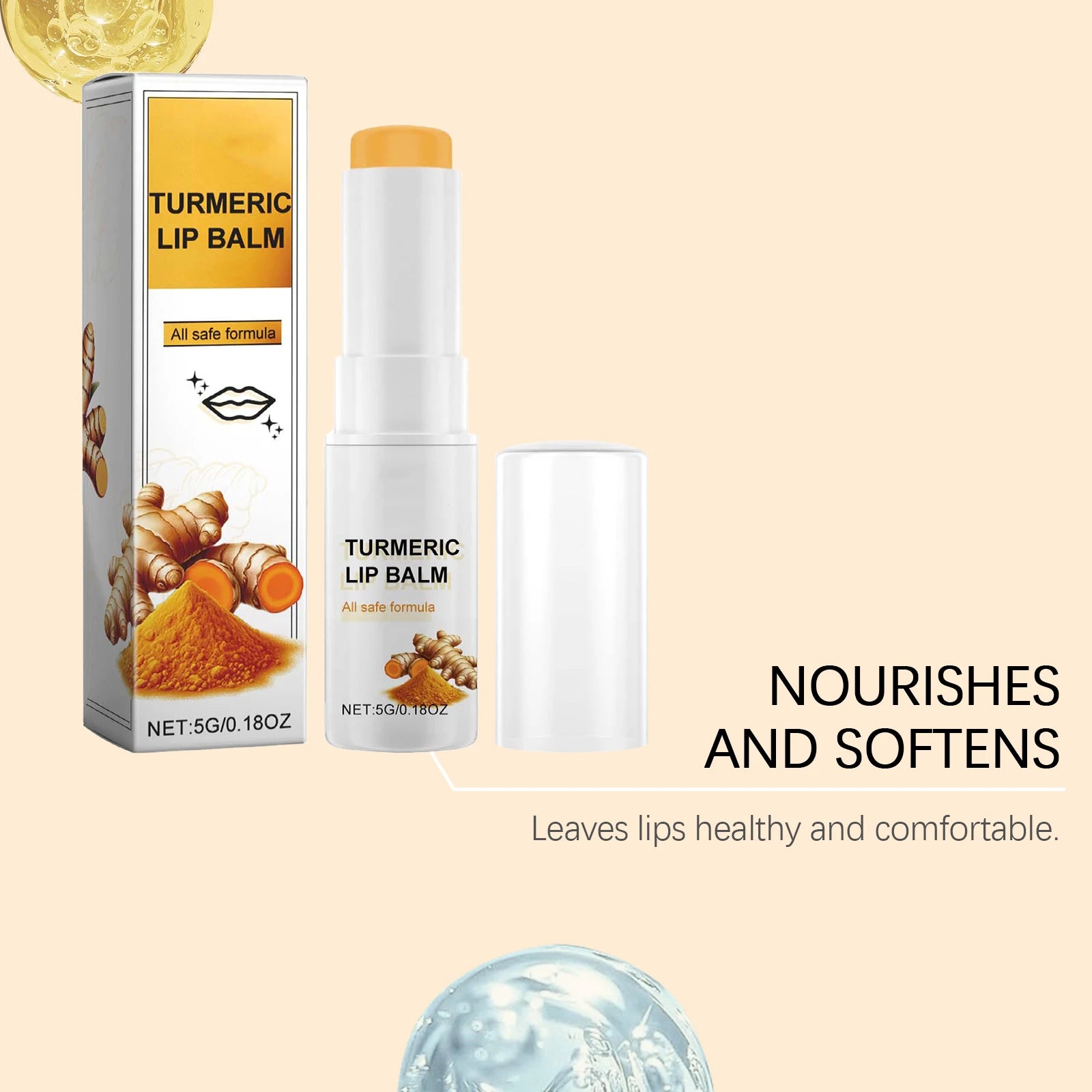 Turmeric Lip Balm – Intensive Moisturizing Lip Treatment (5g) Lip Care Tidesmit