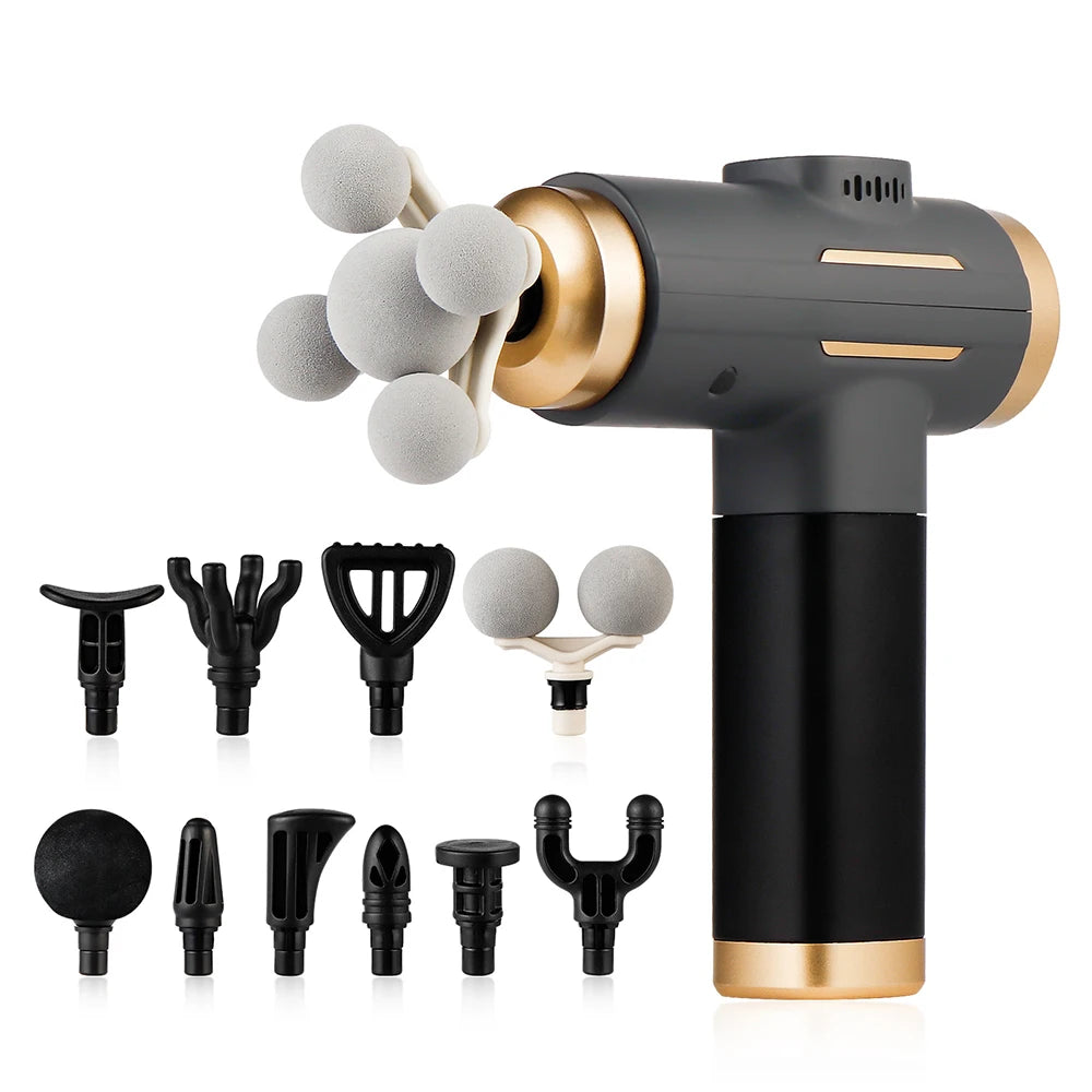 Fascia Massage Gun 99 Speed Deep Tissue Muscle Relief Device Relaxation Treatment GRAY Tidesmit