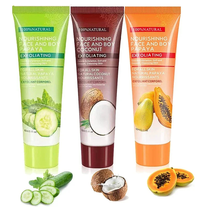 Papaya Exfoliating Scrub 100ml – Natural Face and Body Peel Scrubs Treatments Tidesmit