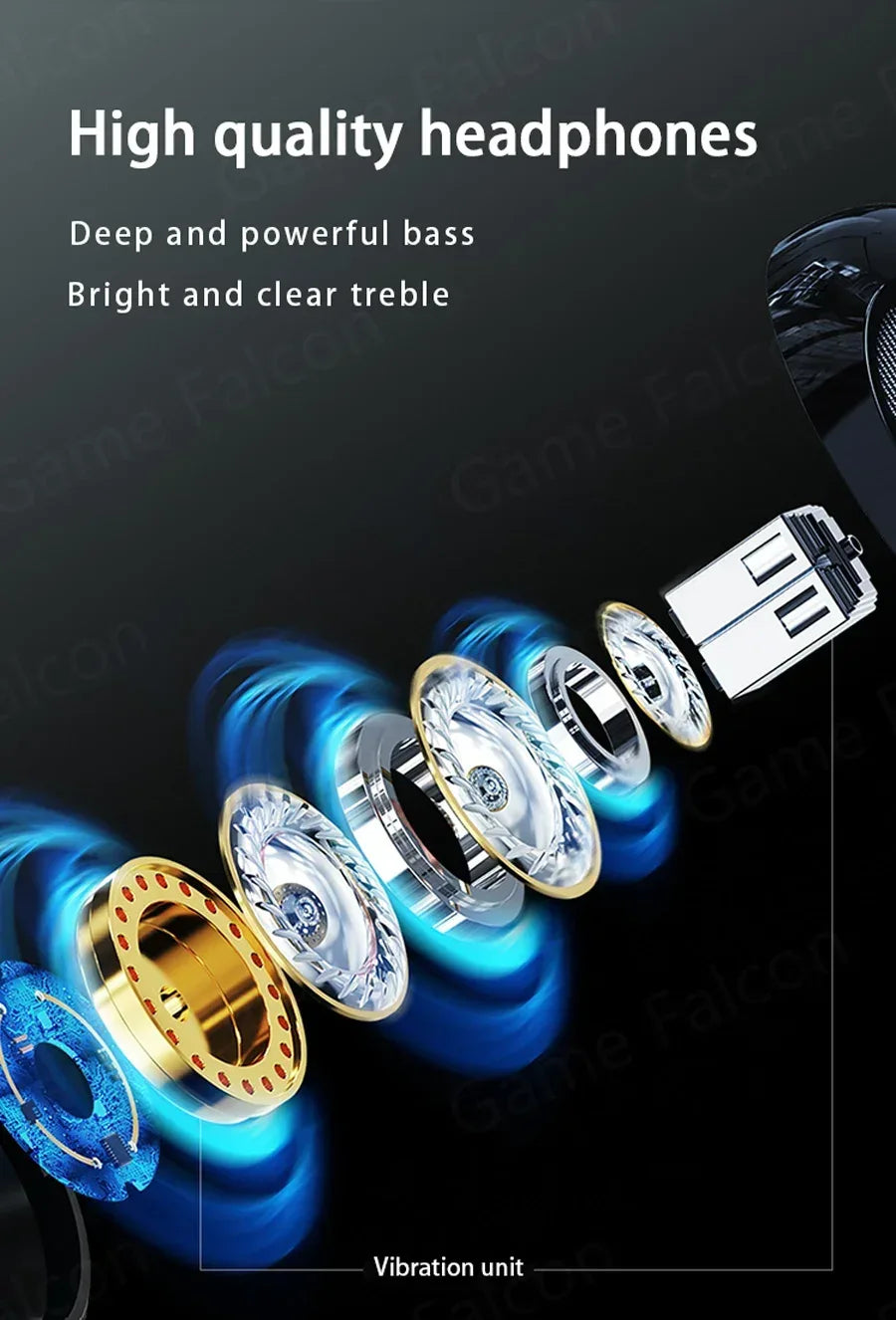 Tidesmit USB C Wired Headphones - HiFi Stereo Audio with Mic Tidesmit