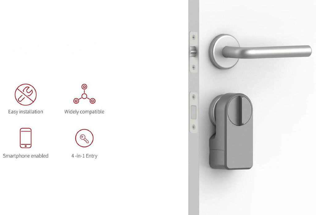 New RAYKUBE A1 Ultra Tuya BLE Intelligent Electronic Door Lock Fingerprint Keypad FPT1 Unlock No-dig Installation for Smart Home