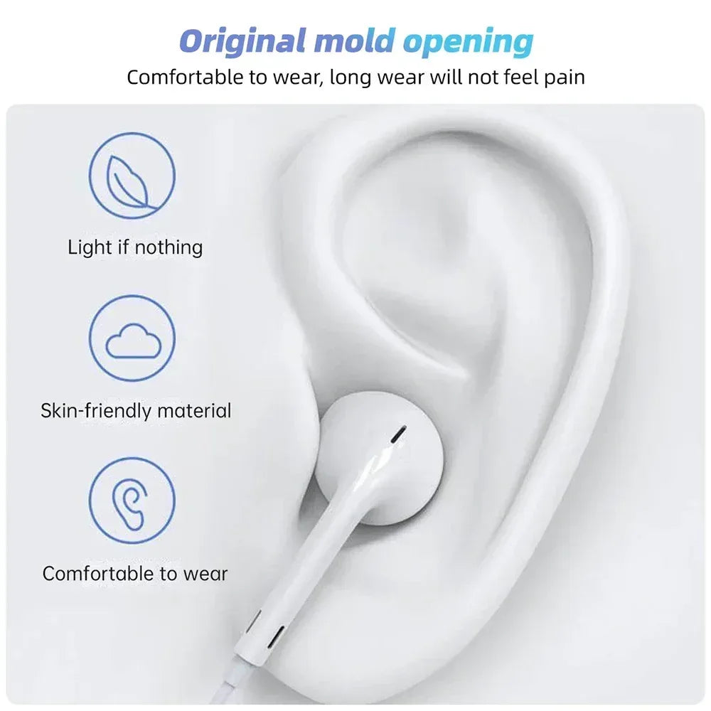 1/5/10PCS 3.5mm Universal Wired Headphones Comfortable stereo wired headphones For mobile phones, computers and more. Tidesmit