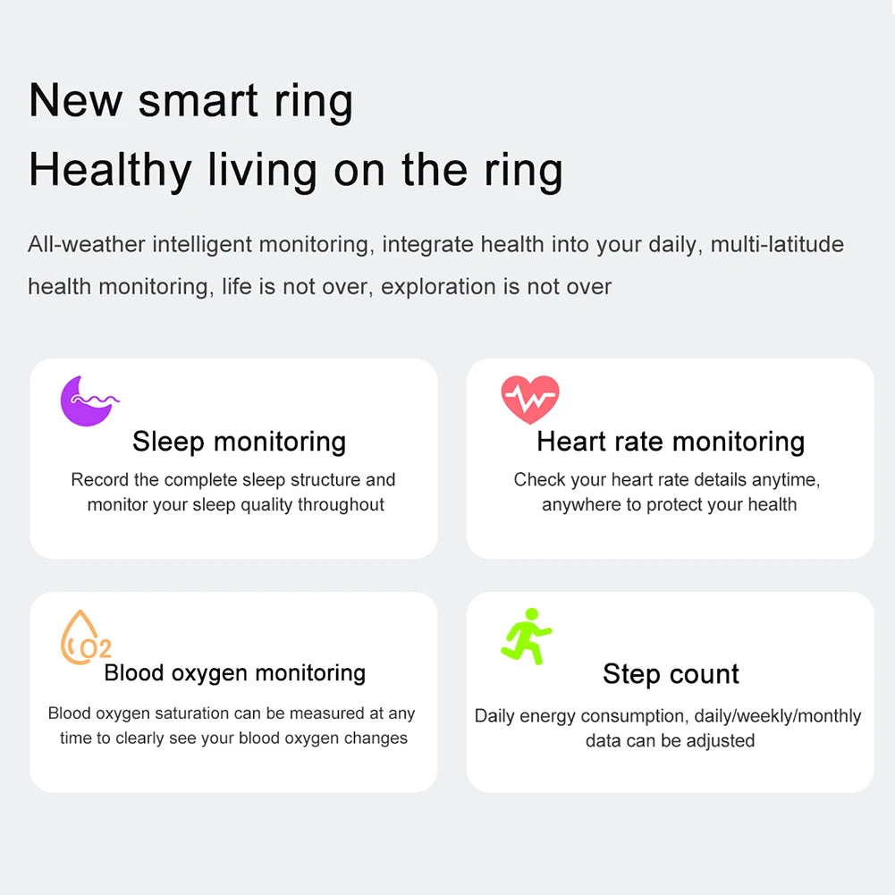 Smart Health Ring: Waterproof Fitness Tracker & Sleep Monitor Tidesmit
