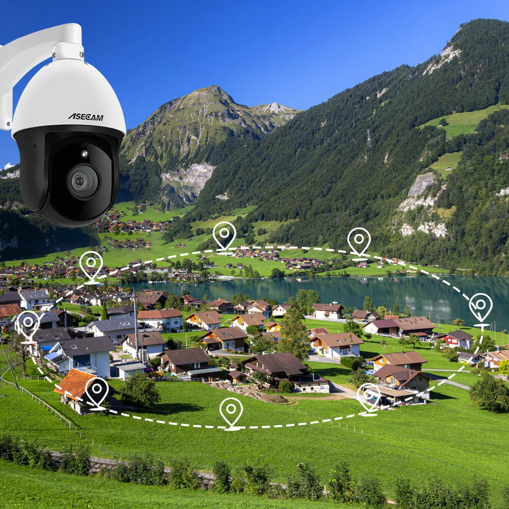 8MP 4K IP Camera Outdoor PTZ 30X Zoom CCTV Varifocal Onvif H.265 Dome POE Audio IMX415 Security Camera Hikvision Protocol