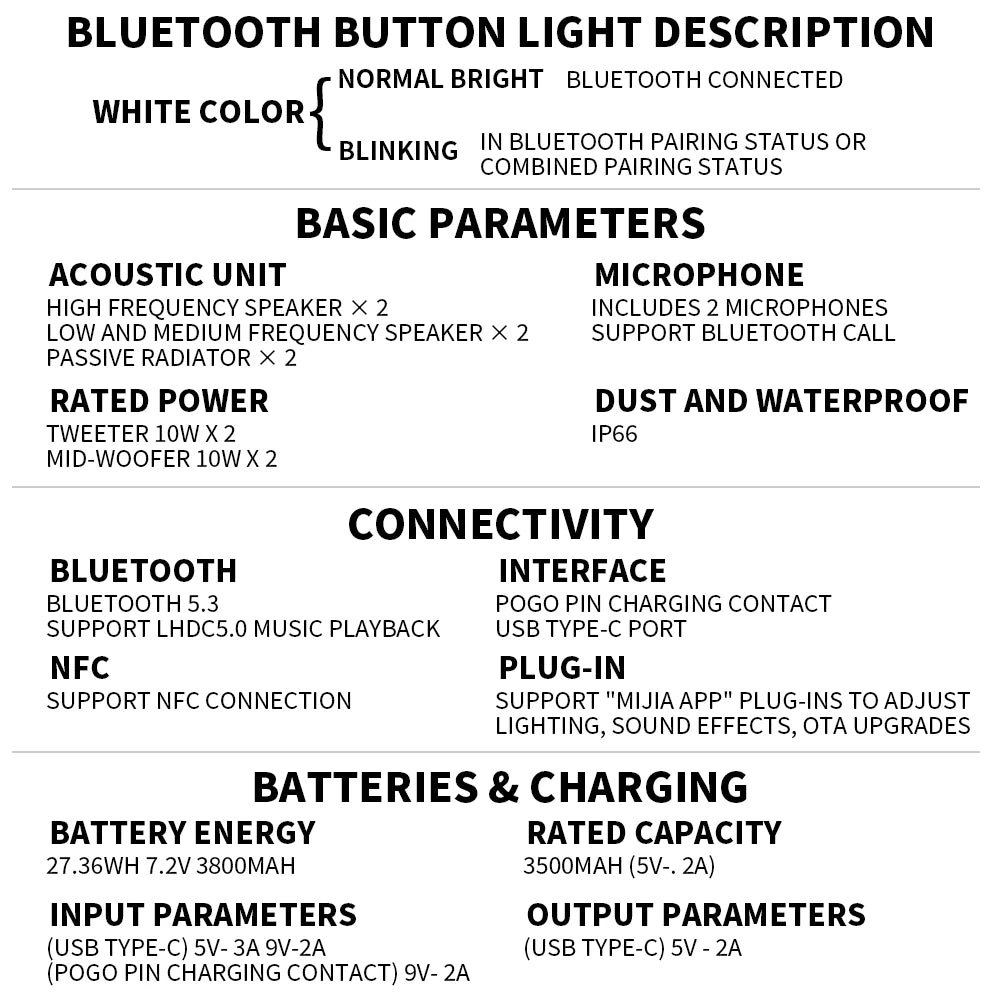 Xiaomi Outdoor Bluetooth Speaker Camp Six-Unit Flagship Acoustics, Co-Tuned with Harman, 14-Hour Long Battery Life