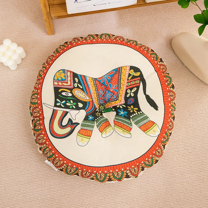 Bohemia Cotton Linen Chair Cushion Geometric Cotton And Hemp Round Chair Cushion Yoga Meditation Floor Mat Sofa Pillow Cushion