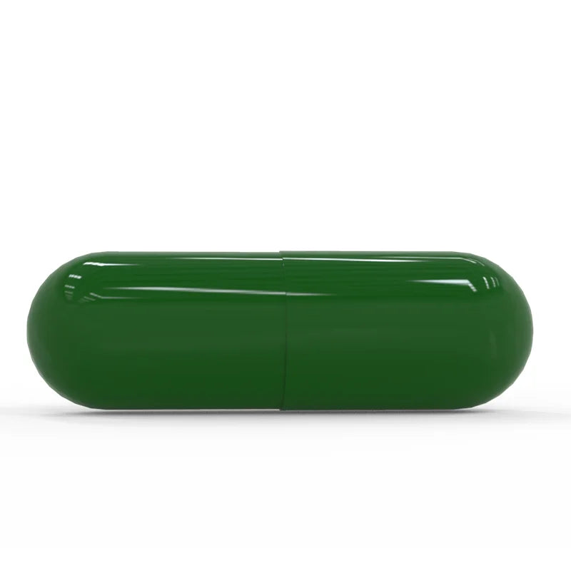 Empty Size 00 Gelatin Capsules 500 Count - Food Grade Tidesmit Permanent Makeup Machines Deep Green Joined Tidesmit