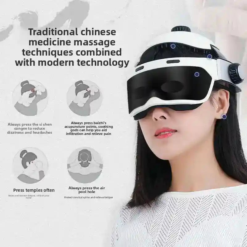 Tidesmit Electric Eye Massager with Heat and Scalp Vibration Therapy Eye Massage Instrument Tidesmit