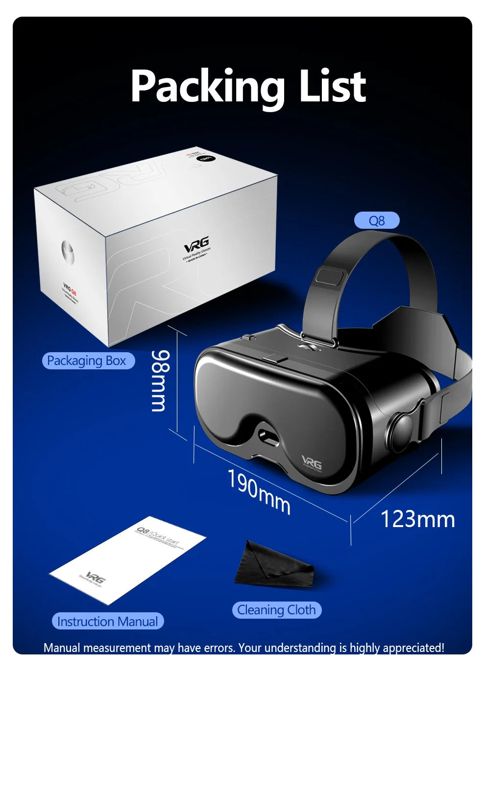 VR Headset for Smartphone – Immersive 3D Spatial Audio Glasses Tidesmit