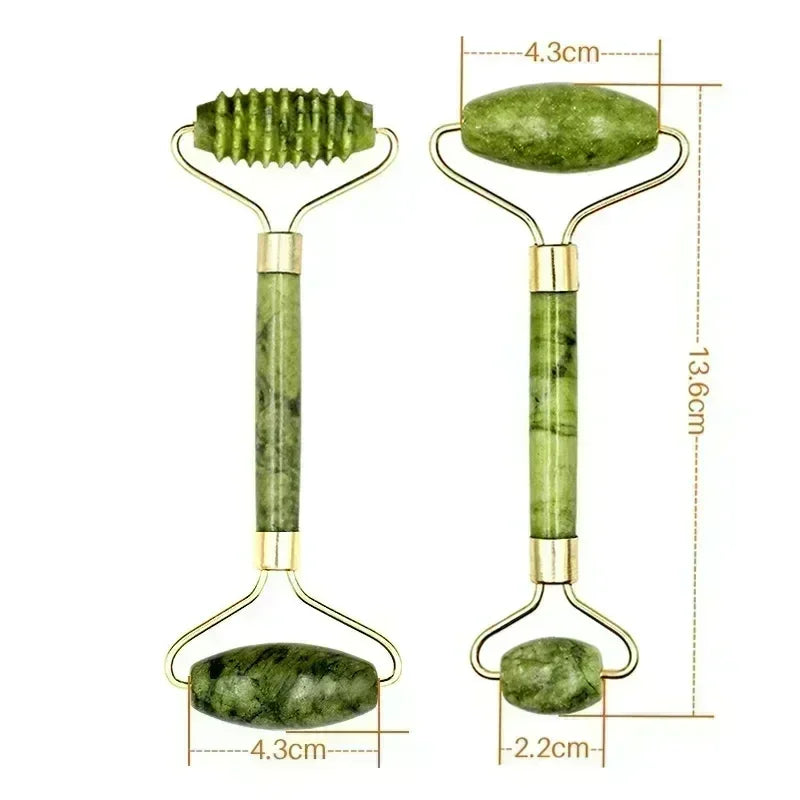 Jade Roller and Gua Sha Set | Natural Stone Facial Lifting Massage Tool Body Shaping Massage Equipment Tidesmit