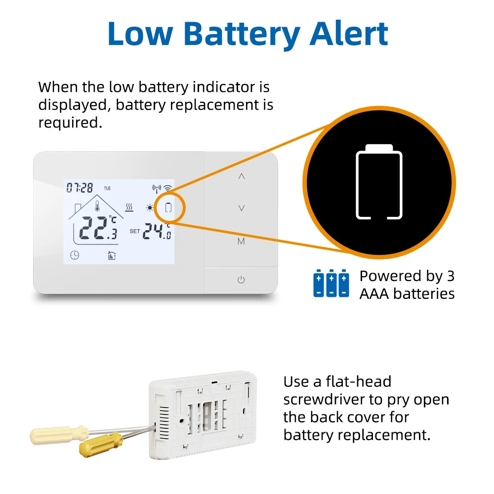Wireless WiFi Thermostat for Gas Boiler for Water Floor Heating Smart Tuya Temperature Controller Alexa Google Home