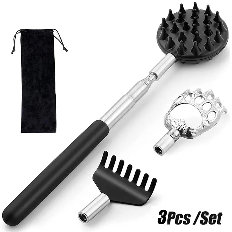 Telescopic Back Scratcher Extendable Massager for Targeted Muscle Relief Back Massage Instrument Tidesmit