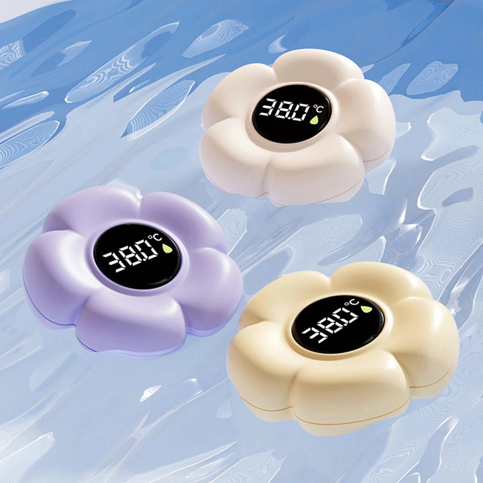 Baby Bath Temperature Meter Floating Water Thermometer with LED Display & Color Alerts Temperature Tester Waterproof Digital