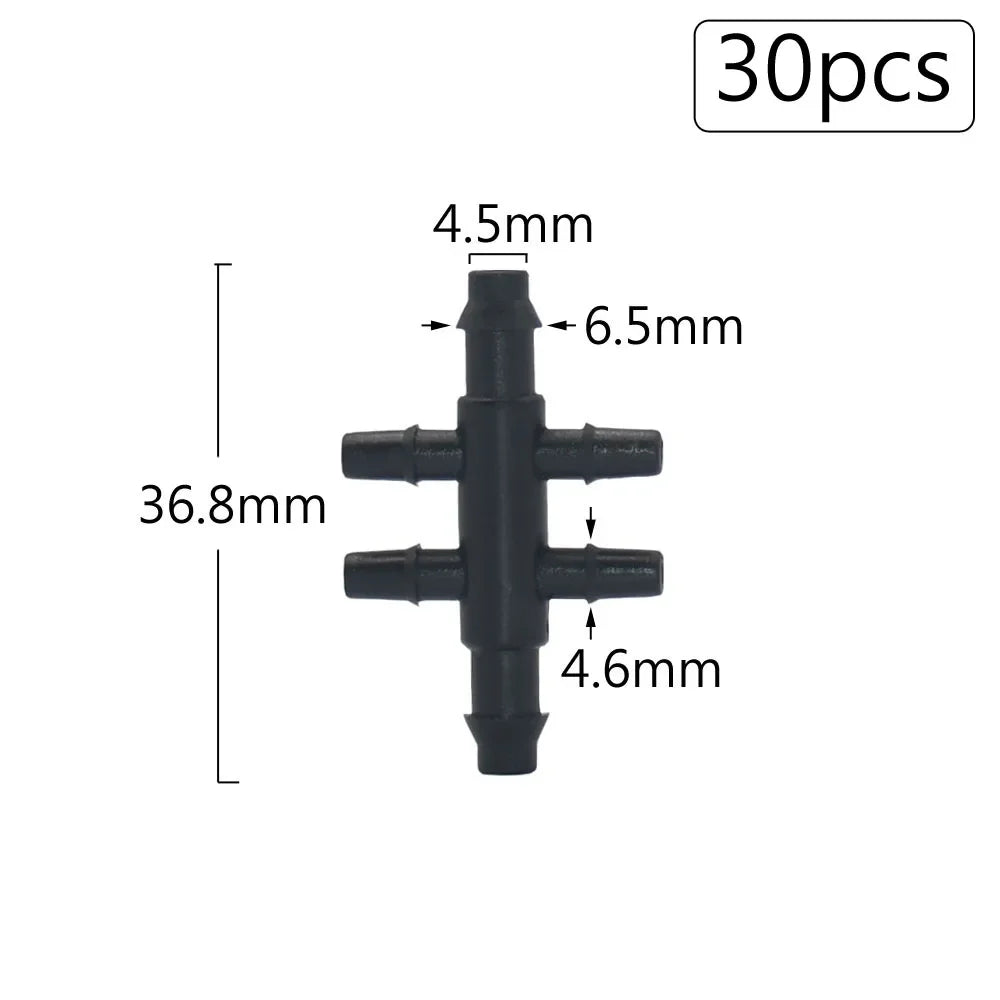 Irrigation Dripper Sprinkler Connector 1/8" 1/4" Hose Barb Tee Elbow Water Pipe Repair  Fitting Garden 3/5 4/7mm Tube Coupler