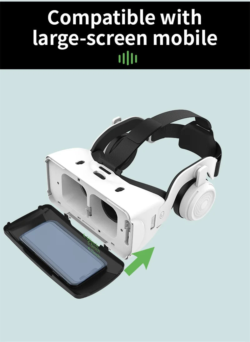 VR Headset for Smartphones - G06EB Immersive 3D Smart Glasses Tidesmit