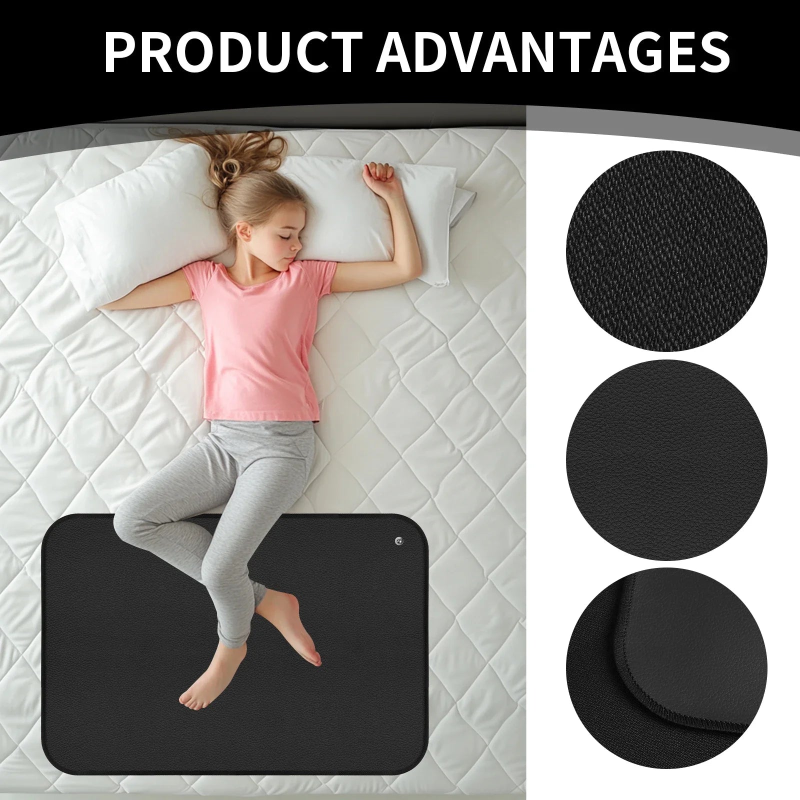 6 Size Grounding Mat Soft PU Pad for Improves Sleep Enhanced Circulation Reduces Pain Home Yoga Foot Mat Table Desk Rug