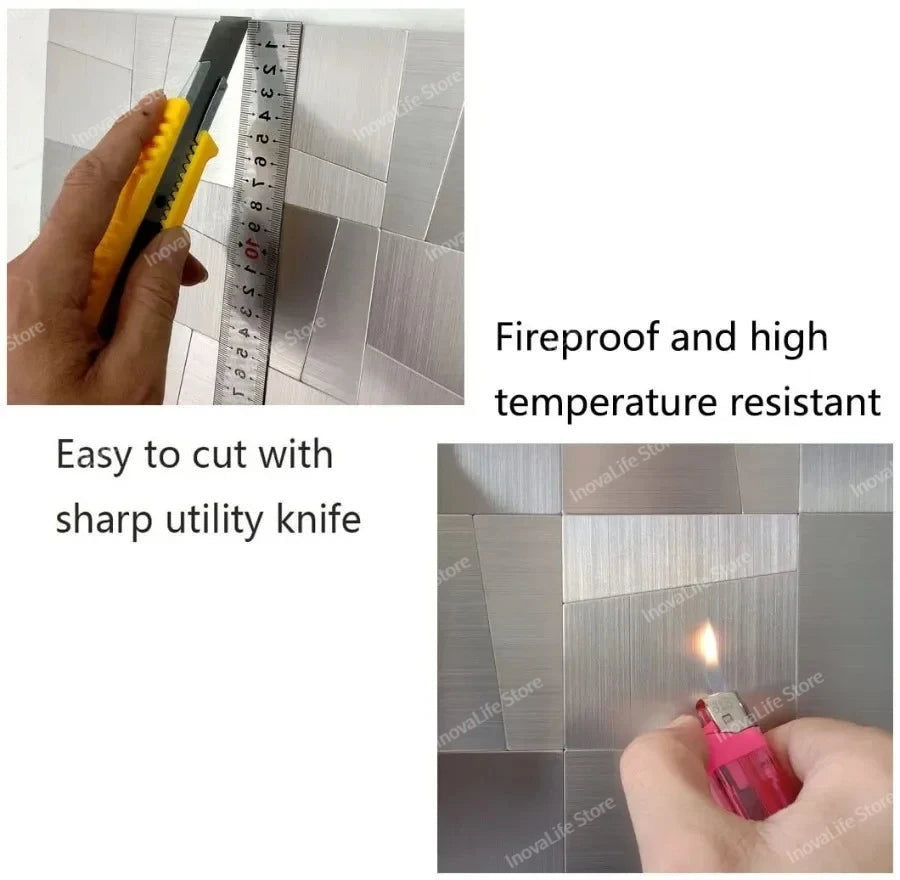1pcs 30x30cm Waterproof 3d Wall Panels Mosaic Wall Tile Peel and Stick Self Adhesive Kitchen Bath Tile Fireproof Wall Stickers