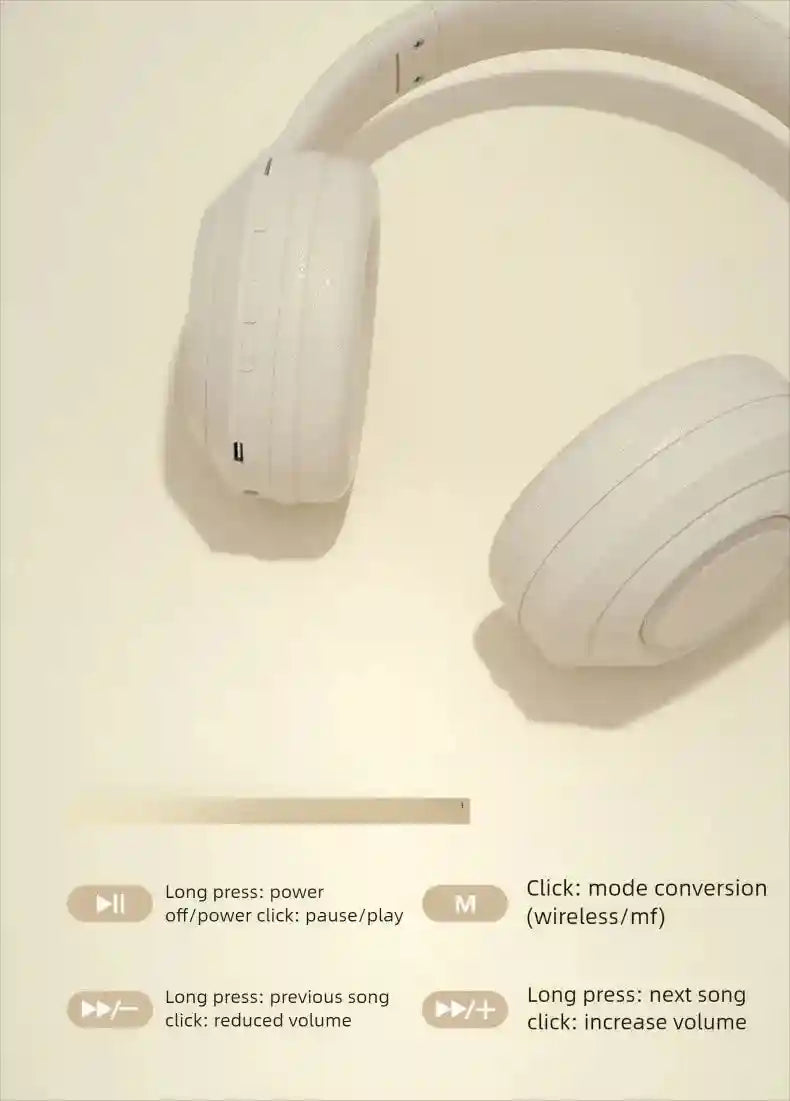 Wireless Over-Ear Headphones with Active Noise Cancellation and HiFi Stereo Tidesmit