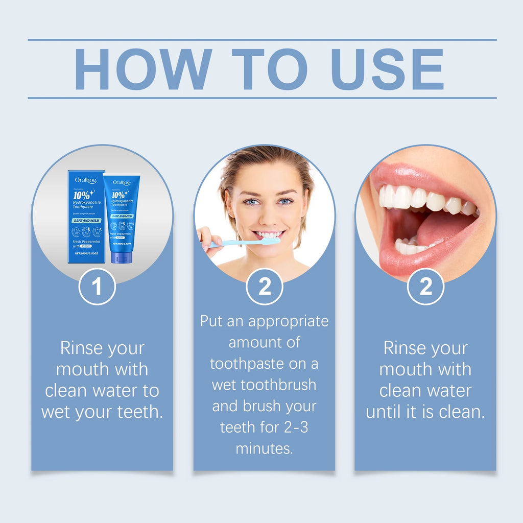Tidesmit hydroxyapatite teeth whitening toothpaste for sensitive teeth and stain removal of coffee and tea
