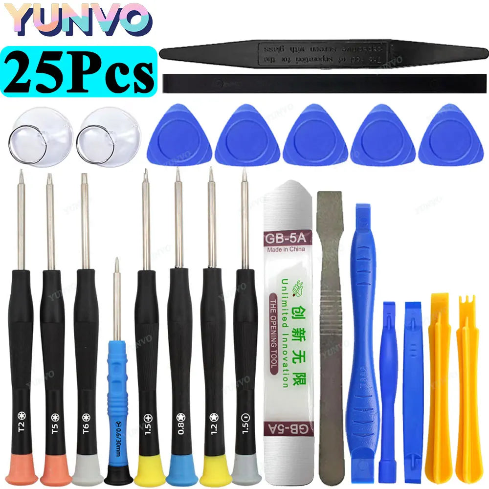 Professional Mobile Phone Repair Tool Kit, Precision Screwdriver Set for iPhone Android, Multi-Function Disassembly Opening Tool