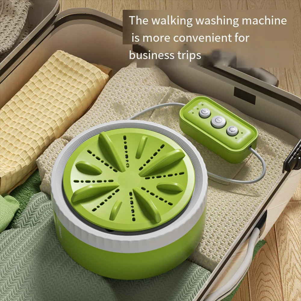 Tidesmit portable USB turbo mini washing machine cleaning clothes and fruit with ultrasonic technology side view