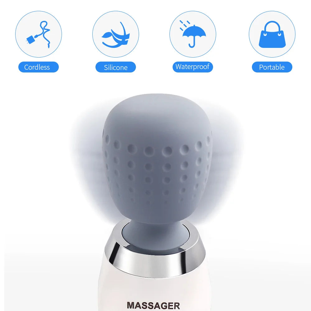 Electric Massage Gun for Deep Tissue Muscle Relief - White Tidesmit Back Massage Instrument Tidesmit