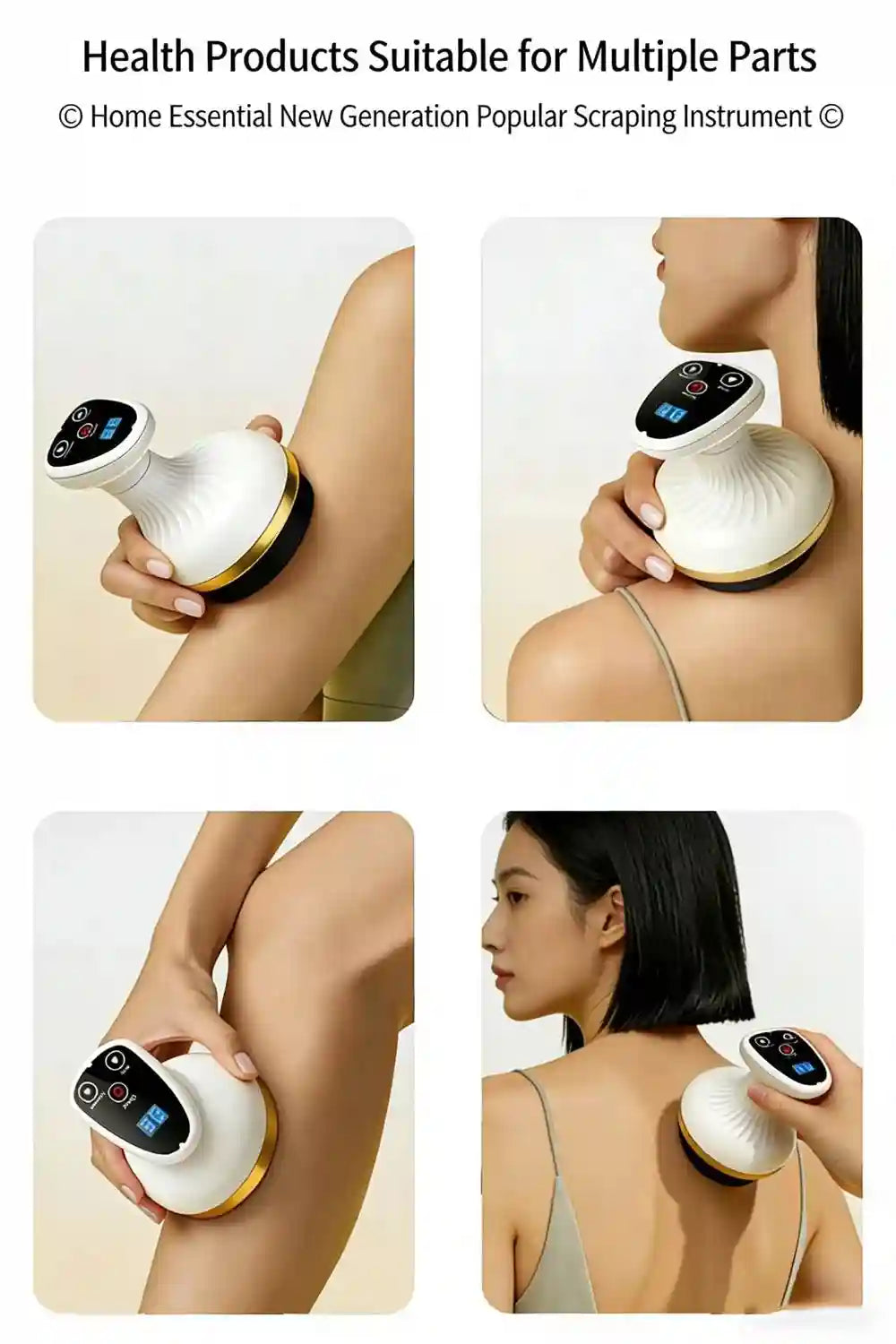 Electric Cupping Massager with Heat Therapy - Tidesmit Wellness Tool Massage Roller Tidesmit