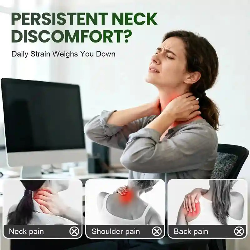 Electric Neck and Shoulder Massager with 4D Kneading and Heat Therapy Massage Roller Tidesmit