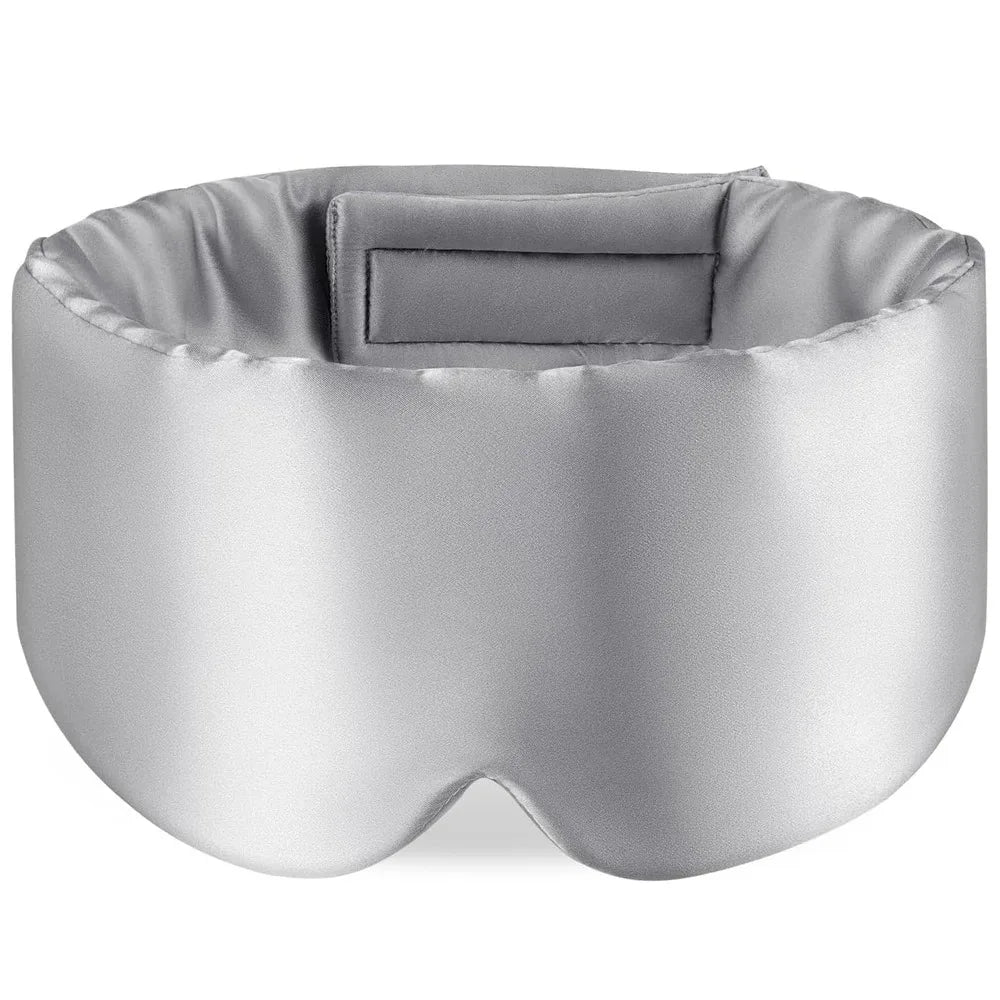 100% Mulberry Silk Sleep Mask Eye Mask with Adjustable Headband Eyepatch Blocking Light Eyemask for Travel & Nap Sleep Mask