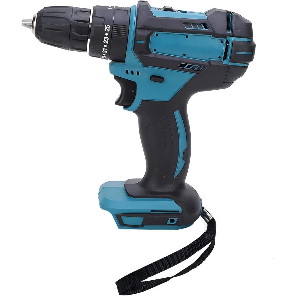 Podofo 10mm Cordless Impact Hammer Drill Drill Driver Stepless Speed High Torque Handheld Rechargeable Power Drill For Wood Metal Drilling Screw Driving Home Repair Power Tool