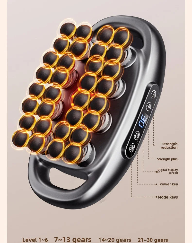 Massage Gun Deep Tissue Muscle Massager - 32 Intensity Levels (Grey) Relaxation Treatment Tidesmit