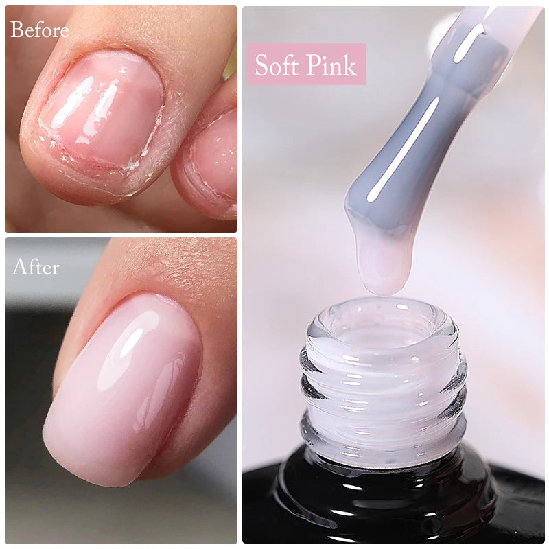 Extension Nail Gel for PMU Machines - Durable Construction Polish Permanent Makeup Machines Soft Pink Tidesmit