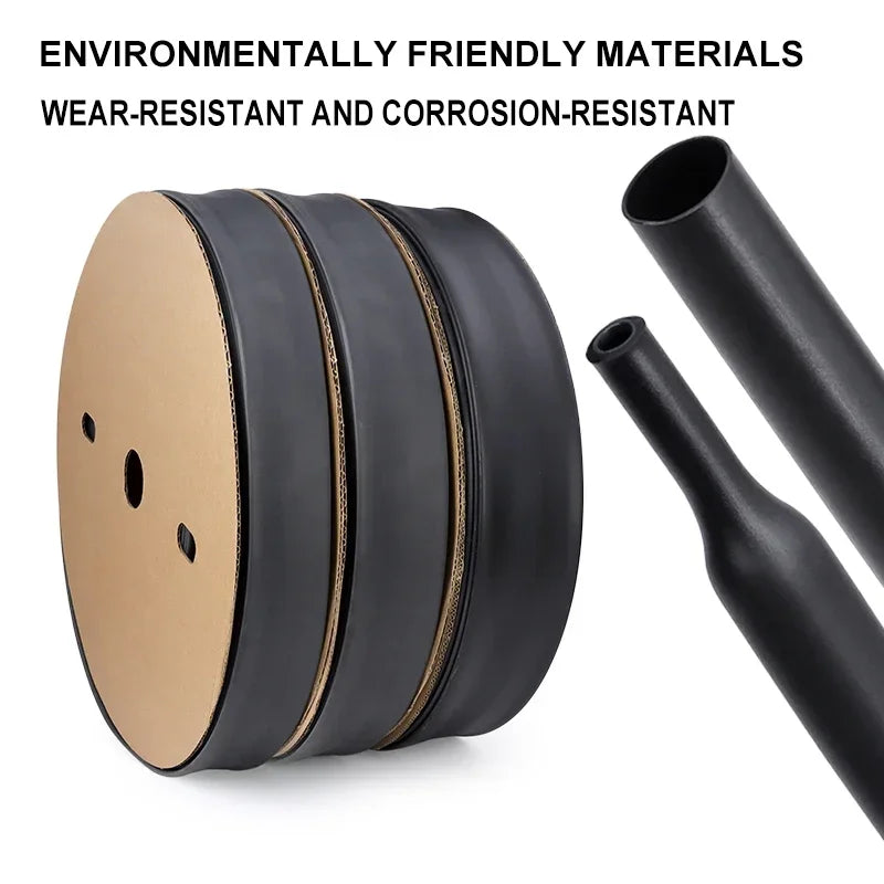 1~10m 3:1/4:1 Ratio With Glue Heat Shrink Tube ID 1.6mm - 50mm Adhesive Lined  Dual Wall Polyolefin ﻿Wrap Cable Protect Sleeve