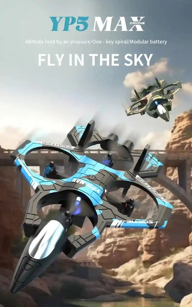 Remote Control Stunt Plane 4-Channel UAV - YP5 Stable Hover Model Tidesmit